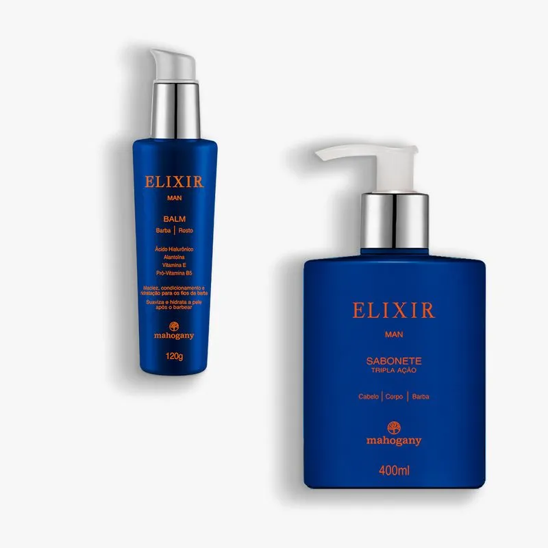 Elixir Man Sabonete Líquido e Balm Multifuncional