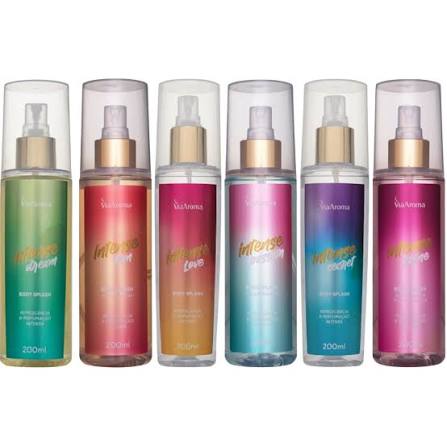  Body Splash Desodorante Linha Intense Via Aroma 