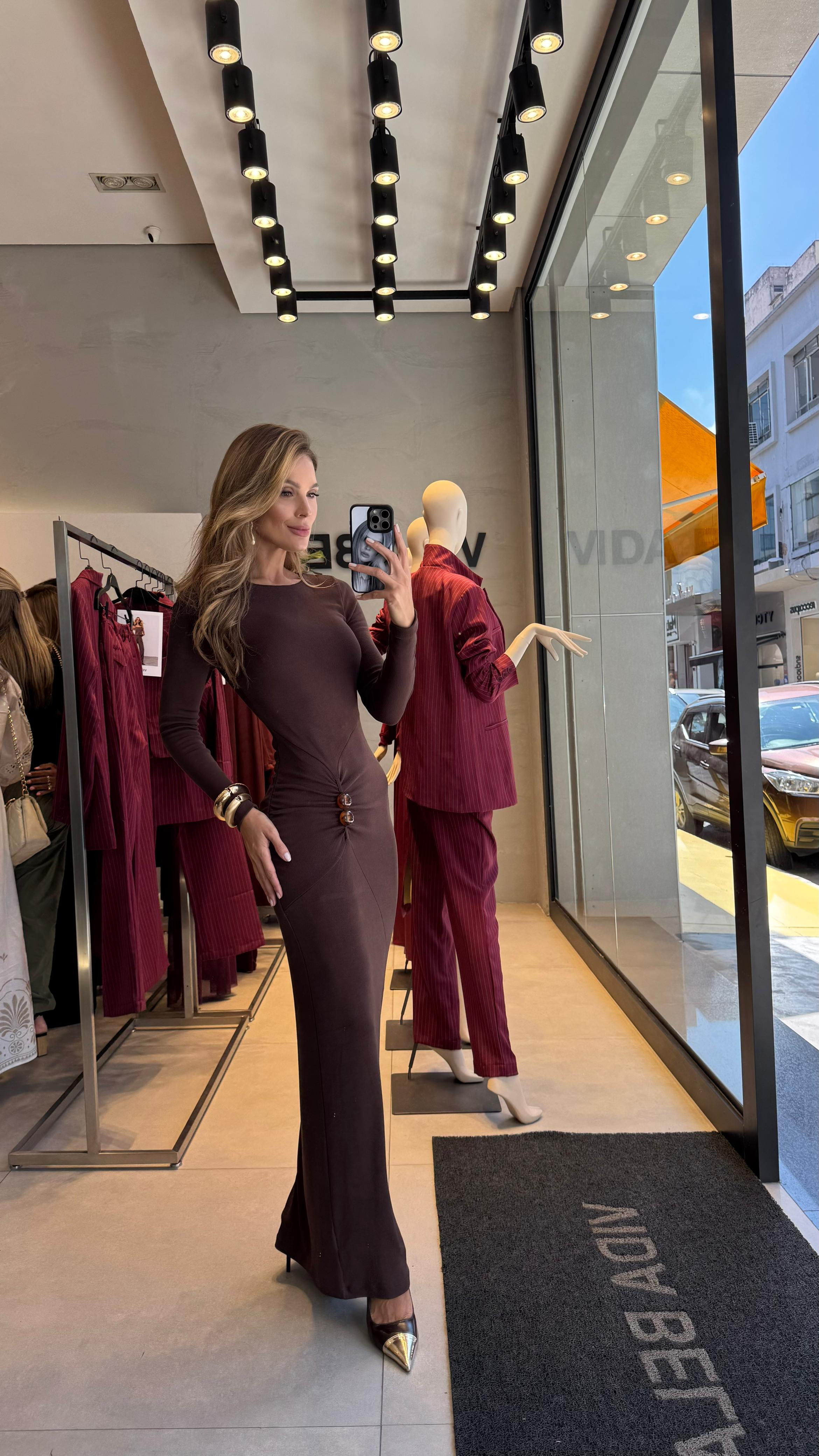 Vestido Longo Drapeado
