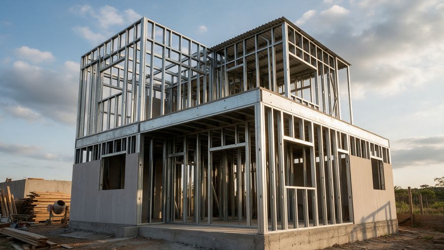 Sobrado em steel frame
